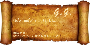 Gömöri Gitta névjegykártya